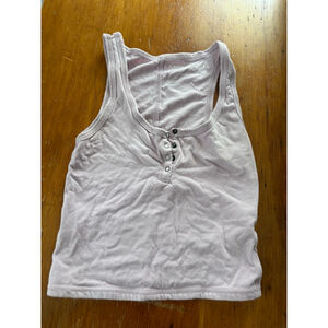 Aeropostale womens Lavender Henley Racerback Tank Top S